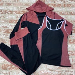 3 piece womens athletic set